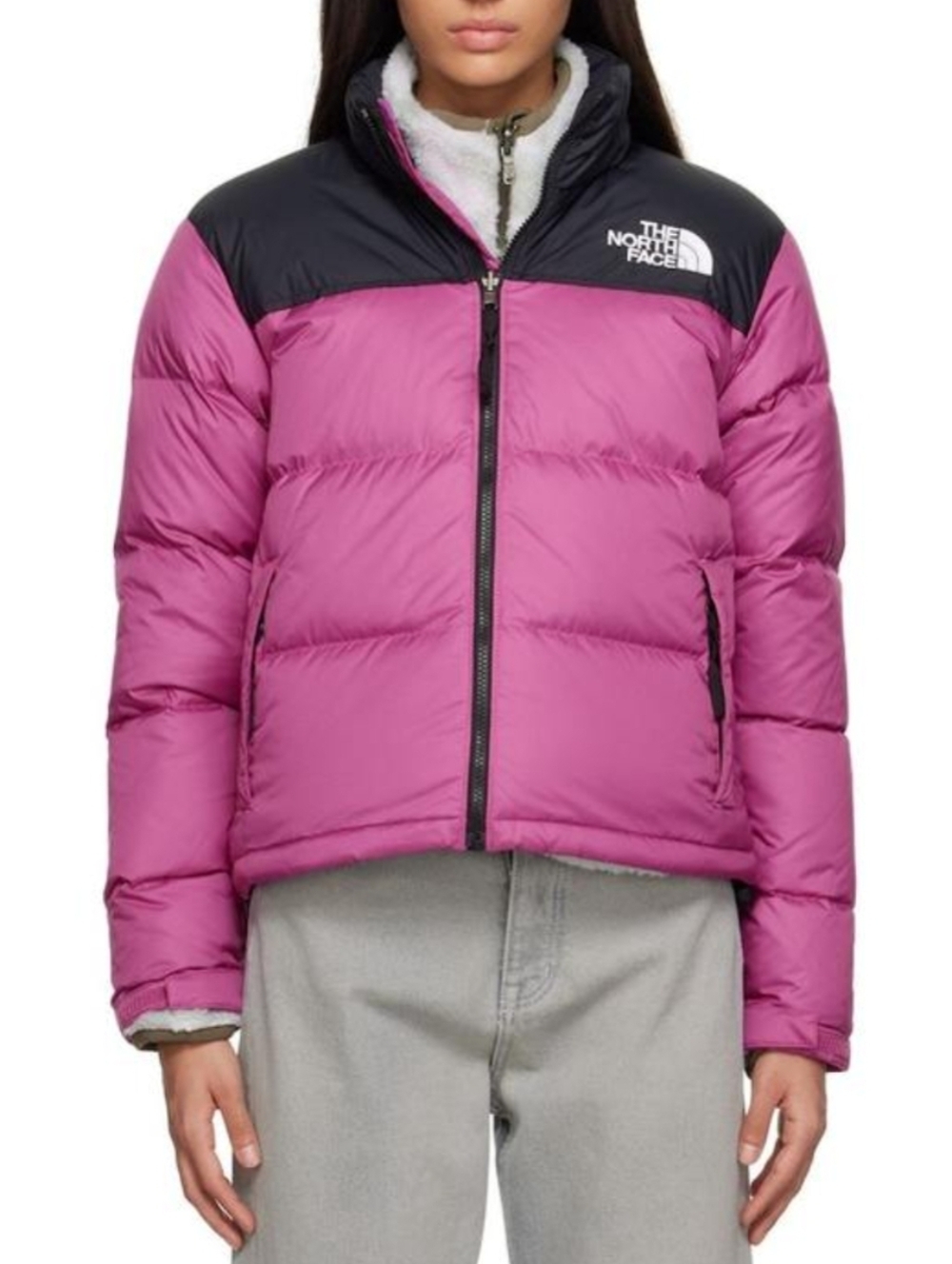 NWT The North Face 1996 Retro Nuptse Jacket -Purple Cactus Flower/Tnf Black 3XL